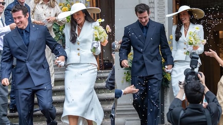 Dua-Callum's London Wedding: Singer Wears Schiaparelli Suit, Bvlgari Necklace