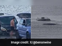 Watch: Rs 1.49 Crore Range Rover Swept Away By Tide During Failed Van Rescue