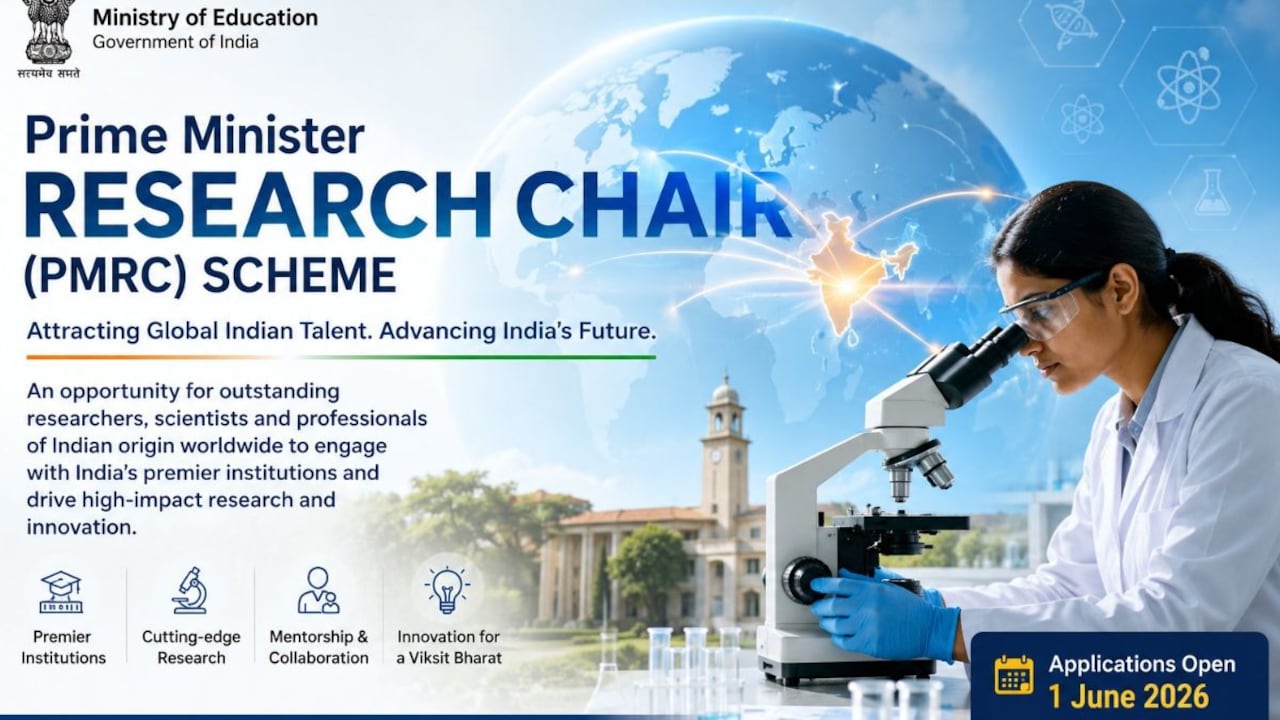 Applications Invited For Prime Minister Research Chair Scheme 2026, Check Details Here