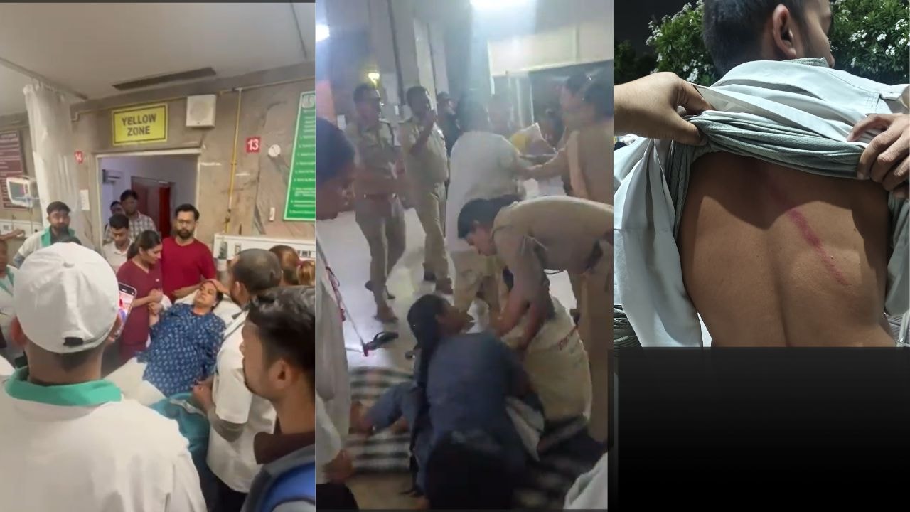 ग्रेटर नोएडा के GIMS अस्पताल में आधी रात हंगामा, कर्मचारी-पुलिस भिड़े, कई घायल