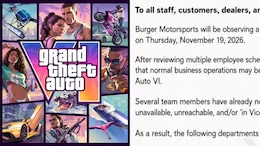 US Company Declares GTA 6 Holiday: Will Temporarily Pause Business On November 19