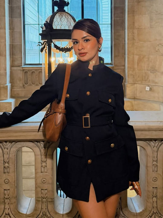 Avneet Kaur Stuns in Chic Black Blazer Mini Dress