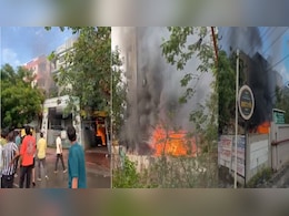 इंदौर के इलेक्ट्रिक वाहन शोरूम में लगी आग; 6 परिवारों के 20 लोग फंसे, सभी को सुरक्षित निकाला गया