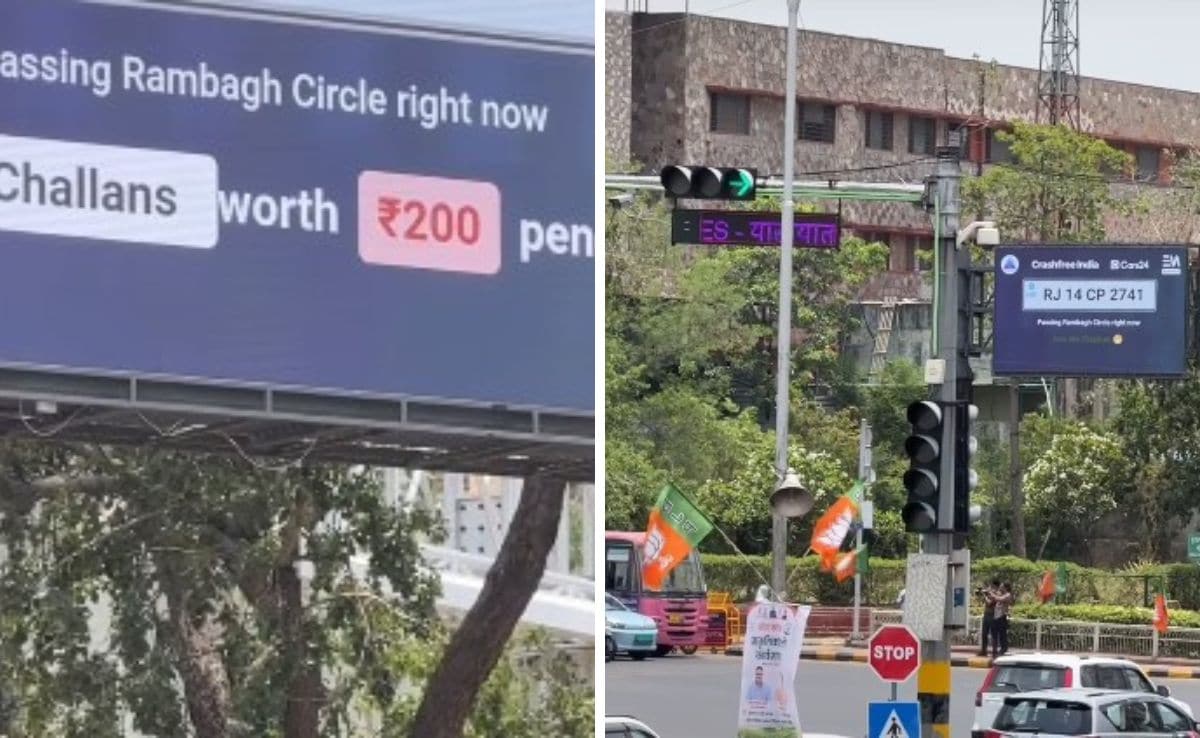 Jaipur installs smart LED billboards with number-plate recognition to target traffic defaulters