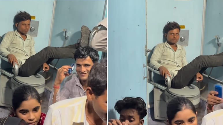 Viral Video: शख्स ने कमोड को बनाया 'VIP सीट', ट्रेन का वीडियो वायरल