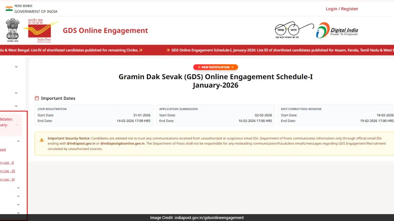India Post Releases 4th Merit List for GDS Recruitment 2026 with 28,636 Vacancies