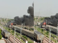 चार पहिया वाहनों से भरी मालगाड़ी की बोगी में लगी आग, दिल्ली से कानपुर की ओर जाते वक्त फिरोजाबाद में हुआ हादसा