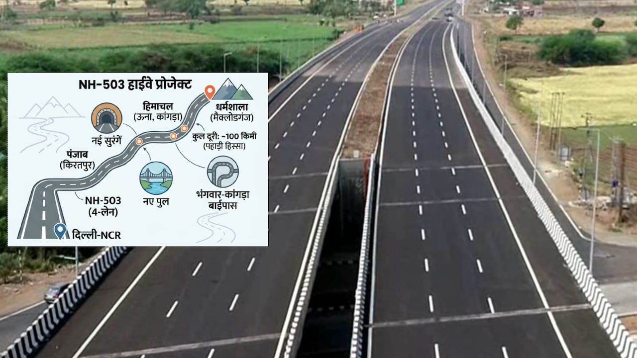 दिल्ली-NCR  से धर्मशाला सिर्फ 6 घंटे में, 4 लेन के हाइवे से बदलेगी तस्वीर, हरियाणा-पंजाब-हिमाचल को भी फायदा