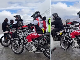 Hero Xpulse 421 Seen Testing On Khardung-La Pass In Ladakh With Xpulse 210 Rally