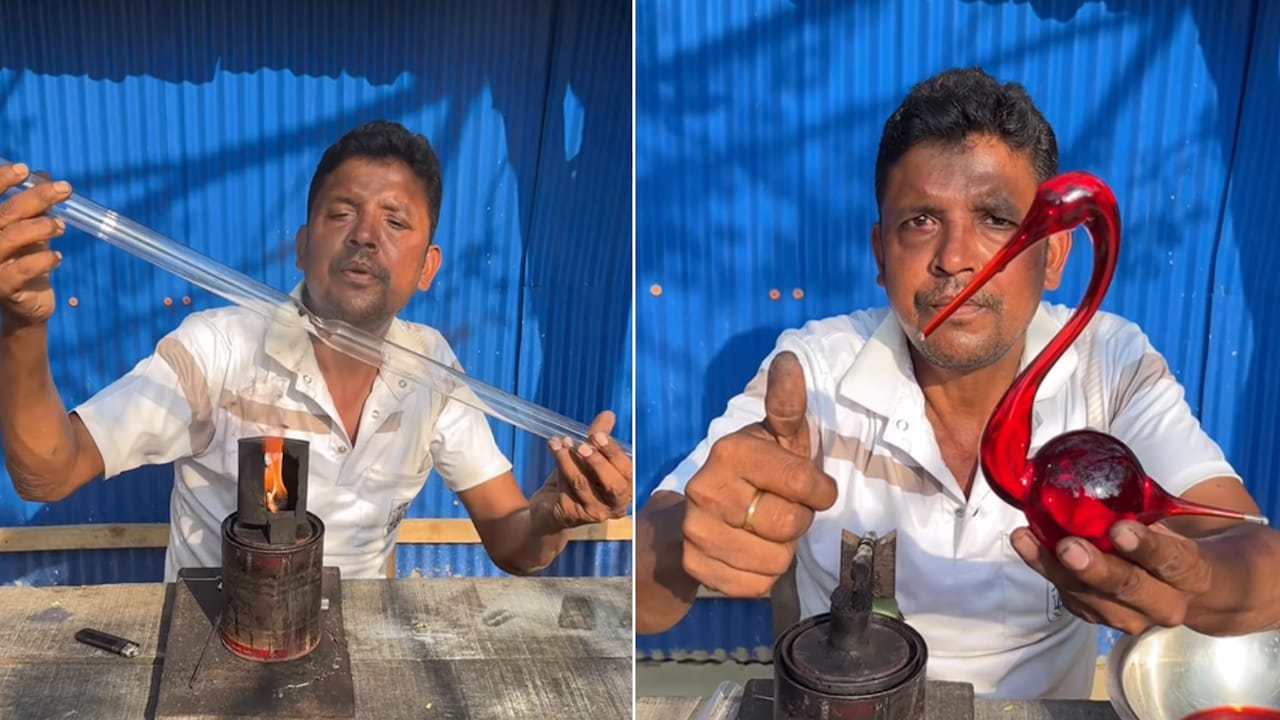 कबाड़ की ट्यूब लाइट से बना डाला खूबसूरत पक्षी, कलाकार की क्रिएटिविटी हुई वायरल