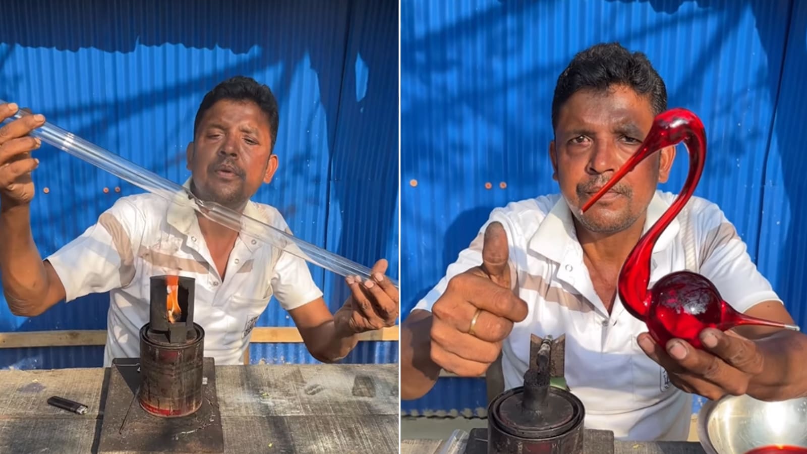 জাঙ্ক টিউবলাইট থেকে সুন্দর একটি পাখি তৈরি, শিল্পীর সৃজনশীলতা ভাইরাল