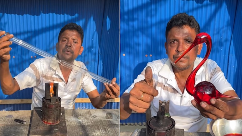 कबाड़ की ट्यूब लाइट से बना डाला खूबसूरत पक्षी, कलाकार की क्रिएटिविटी हुई वायरल