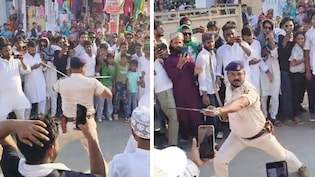 मुहर्रम जुलूस में दरोगा को करतब करना पड़ा भारी, तलवारबाजी का VIDEO वायरल होते ही गिरी गाज