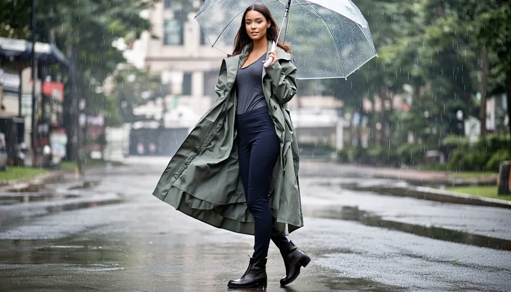 Opt for water-resistant outerwear, slim silhouettes, and quick-dry fabrics to maintain style and mobility all day. Opt for water-resistant outerwear, slim silhouettes, and quick-dry fabrics to maintain style and mobility all day.