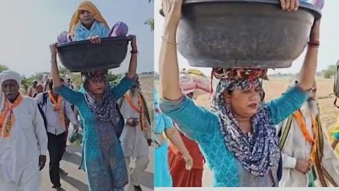 हरियाणवी सिंगर ने पेश की अनूठी मिसाल, सास को टब में सिर पर रख करा रहीं 84 कोस परिक्रमा