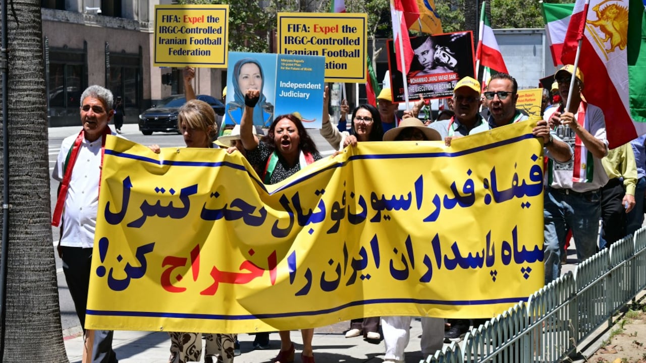 Irans Participation Sparks Protests In Los Angeles; Activists Demand Team Ban From World Cup