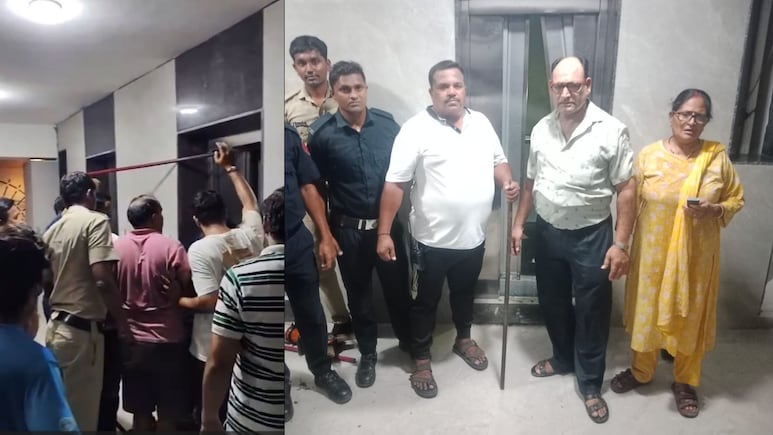 सूरत के पॉश वेसु इलाके में फिर अटकी लिफ्ट, 11वीं मंजिल पर एक घंटे तक फंसे रहे बुजुर्ग दंपती, फायर टीम ने बचाई जान