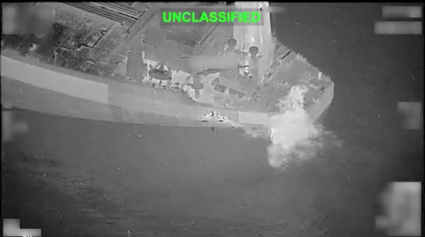 Caught On Camera: US Military Fires Hellfire Missile At Tanker Heading Toward Iran