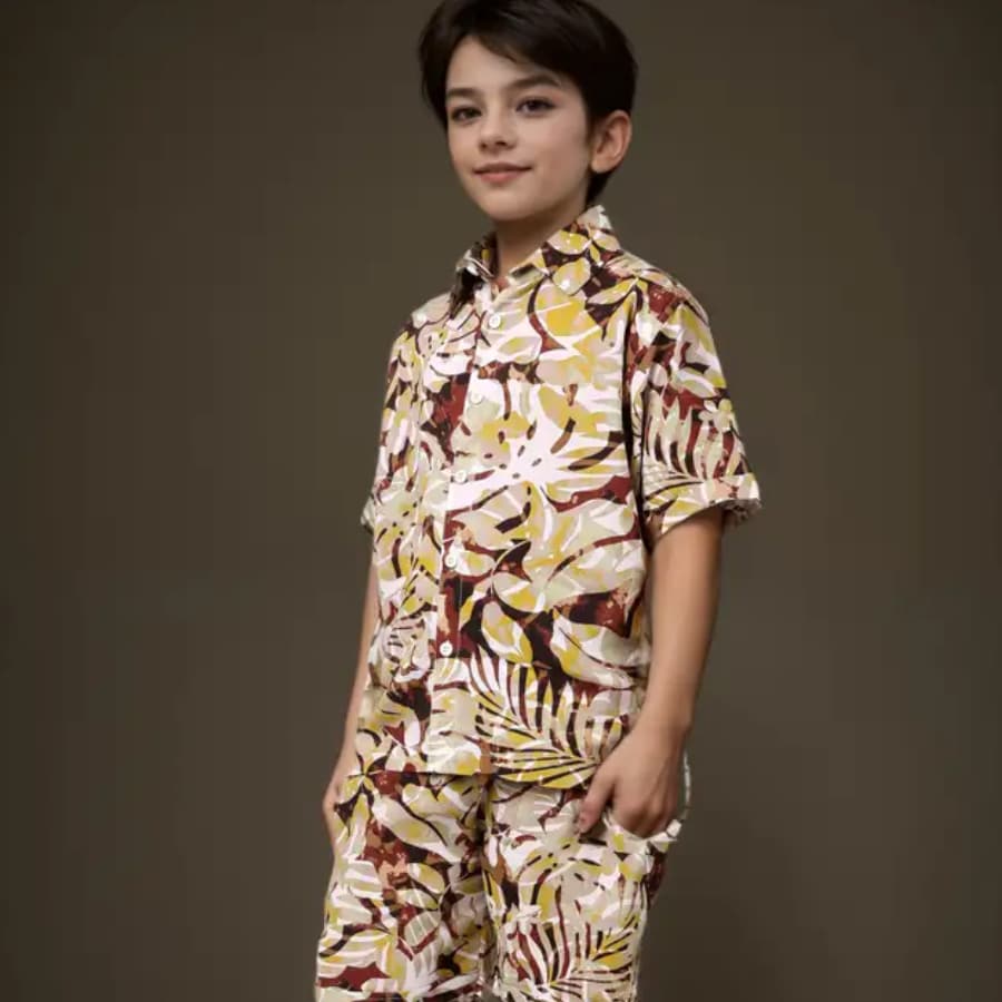 Click here to buy: KEENUU Boys Self Design Brown Night Suit Set Click here to buy: KEENUU Boys Self Design Brown Night Suit Set
