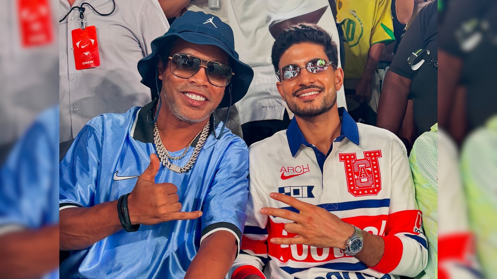 India Skipper Shubman Gill Meets Brazil Football Legend Ronaldinho In US