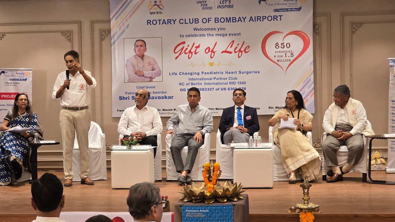 Sunil Gavaskar Joins Rotary Club Of Bombay Airport To Celebrate 850 Life-Saving Heart Surgeries For Underprivileged Children