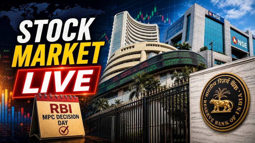 Stock Market News Today Live Updates: GIFT Nifty Points To Positive Open For Nifty, Sensex Ahead Of MPC Decision; Korea's Kospi Slides 6%