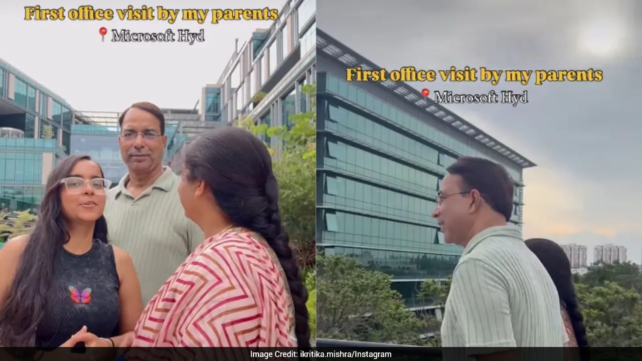 Woman Shares Heartwarming Video Of Parents First Visit To Her Microsoft Office