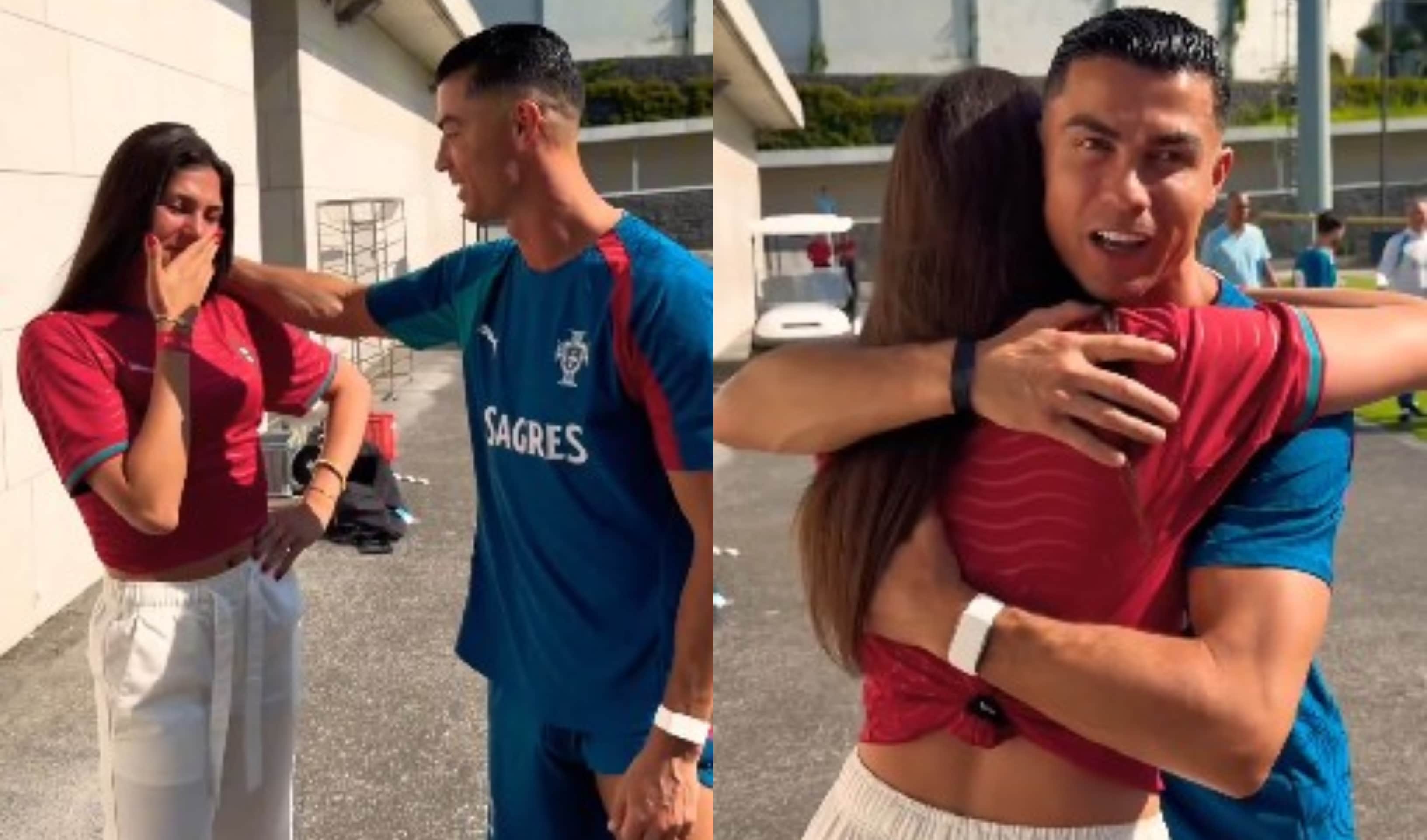 Cristiano Ronaldo Meets Influencer Celine Dept, Video Shows Emotional Reaction