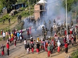 Tear Gas Fired On Naga Women Protesting Against Assam Rifles In Manipur Tear Gas Fired On Naga Women Protesting Against Assam Rifles In Manipur
