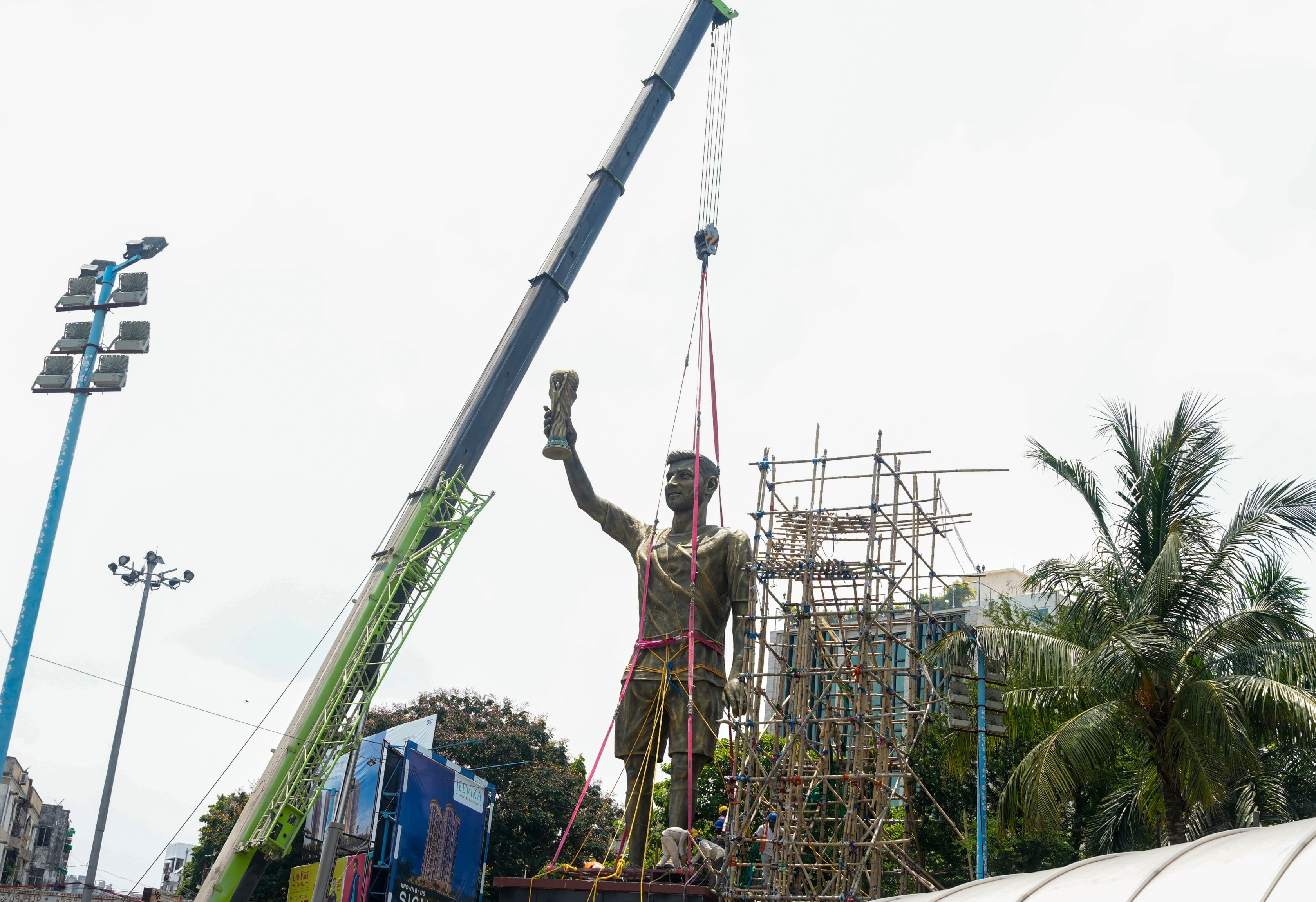 Messi's 'Unsafe' Statue In Kolkata Removed 6 Months After Installation. Watch