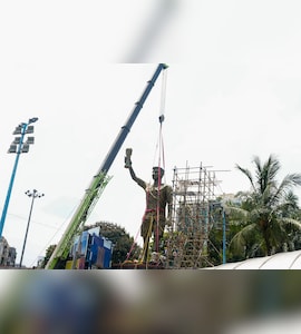 Lionel Messis Unsafe 70-Foot Statue In Kolkata Removed Six Months After Installation