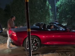 Stuck MG Cyberster Sports Car In Gurgaon Is A Lesson On Dealing With Bad Roads