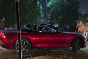 Stuck MG Cyberster Sports Car In Gurgaon Is A Lesson On Dealing With Bad Roads