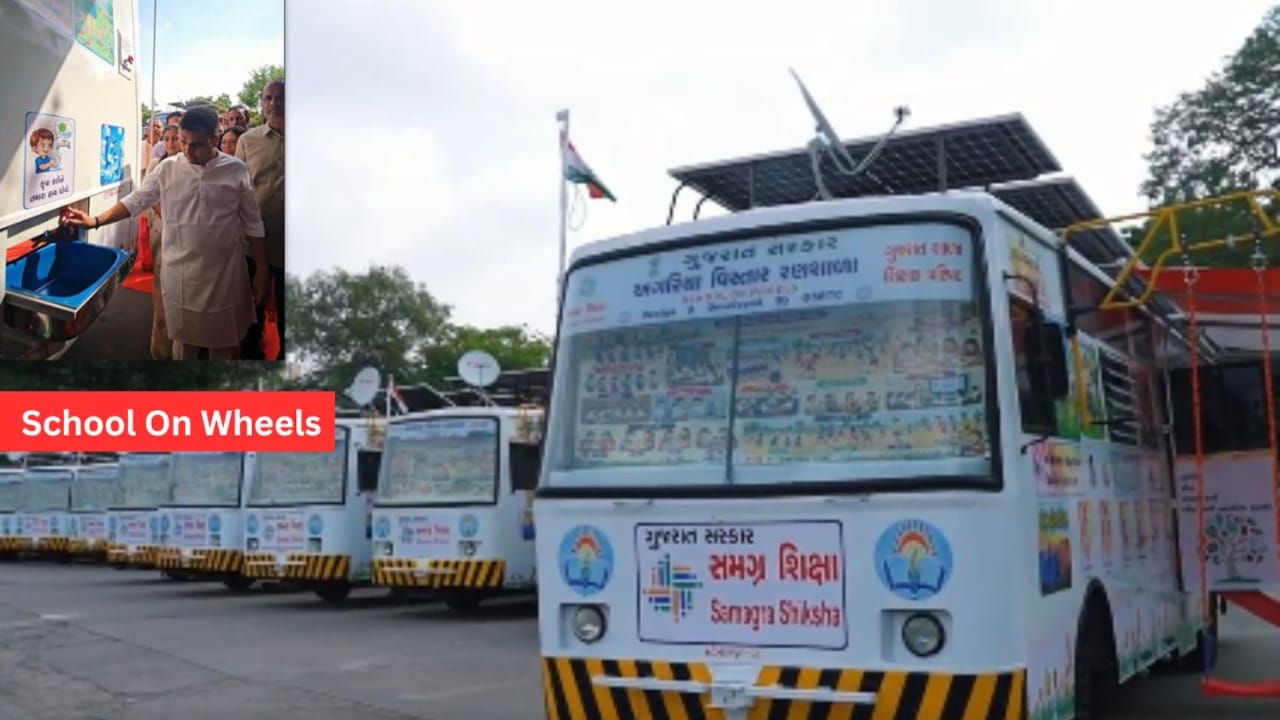Gujarat turns 28 retired buses into solar-powered mobile schools for migrant children