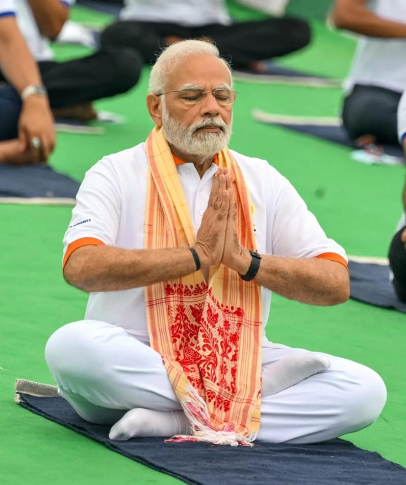 PM Modi Yoga Day Photo PM Modi Yoga Day Photo