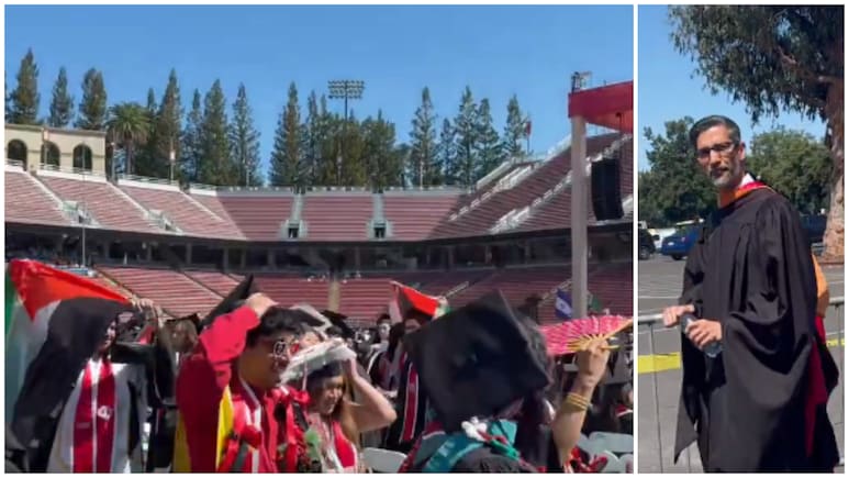 Viral Video: Stanford University Graduates Stage Walkout During Google CEO Sundar Pichai's Keynote Address