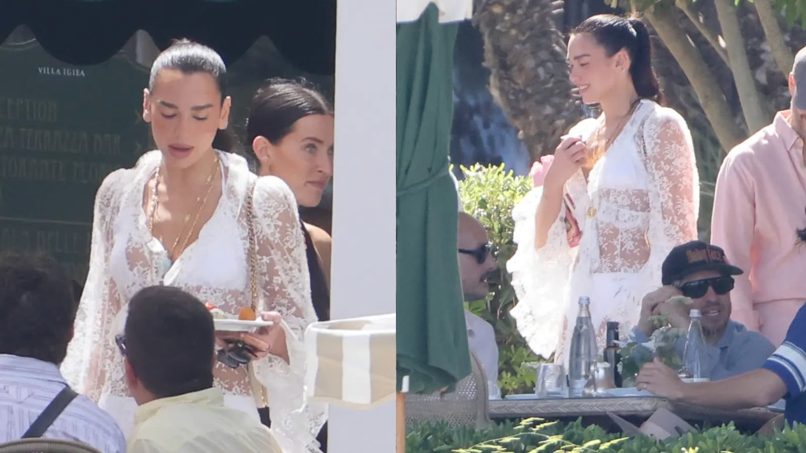 dua lipa lace wedding dress Dua Lipa Wore a Wedding Dress While Out in ParisSee Pics