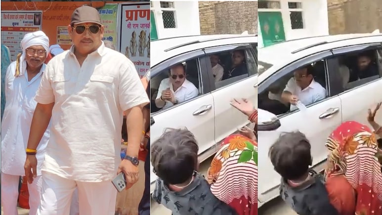 MP: ग्रामीणों ने पानी की समस्या बताई तो पिछोर विधायक प्रीतम लोधी ने थमाई पानी की एक बोतल