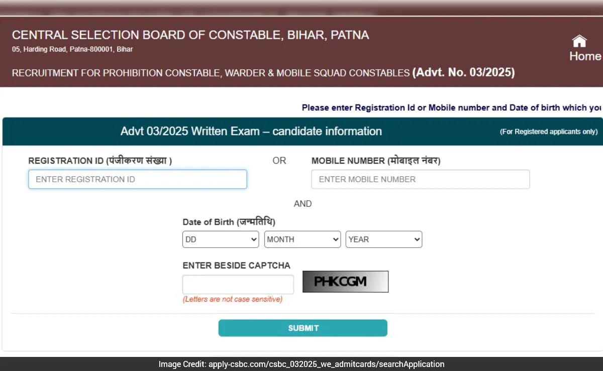 Bihar Constable Exam City Slip 2026 Out; Admit Card Dates Announced for 4,236 Vacancies