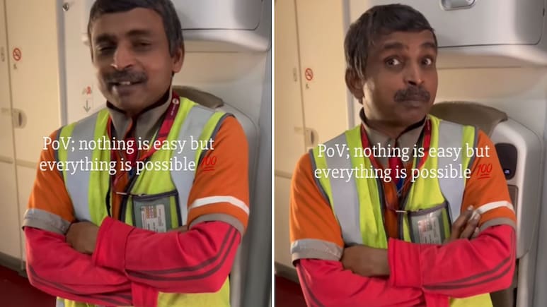 एयर इंडिया के सफाई कर्मचारी का वीडियो हुआ वायरल, सपनों की नौकरी पाकर खिल उठा चेहरा, कह दी दिल छू लेने वाली बात
