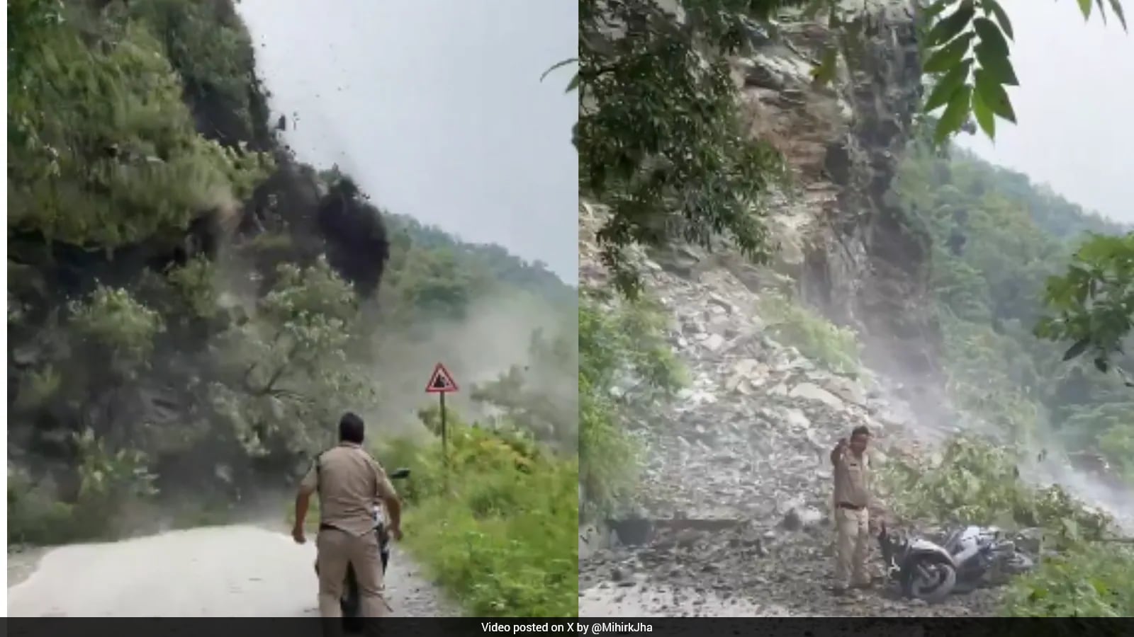 Cop Stops Commuters Just On Time, Prevents Tragedy During Sikkim Landslide