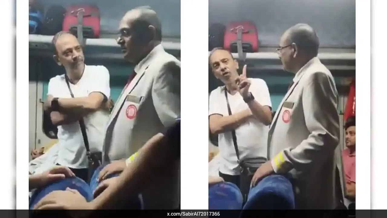 Shatabdi Express develops a leak; passenger confronts railway official in viral video