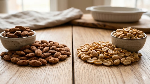 Almonds are rich in healthy monounsaturated fats