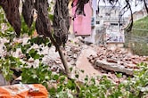 ज&zwj;यपुर में झुकी इमारत को निगम ने गिराया,  कमजोर मकानों को कराया जा रहा खाली