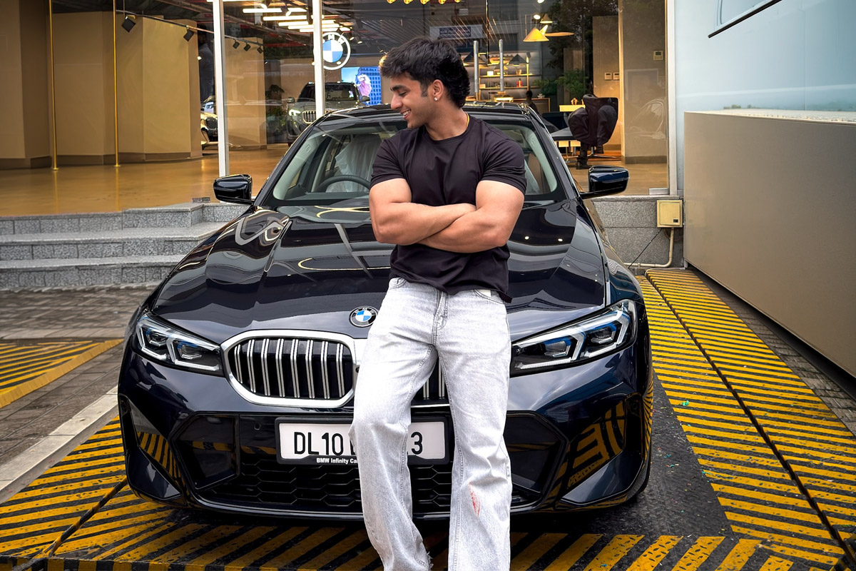 Aarush Bhola's Luxury BMW Post Ignites Social Media Career Debate