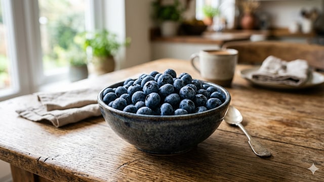 Blueberries have bioactive compounds, including anthocyanins, and flavonols