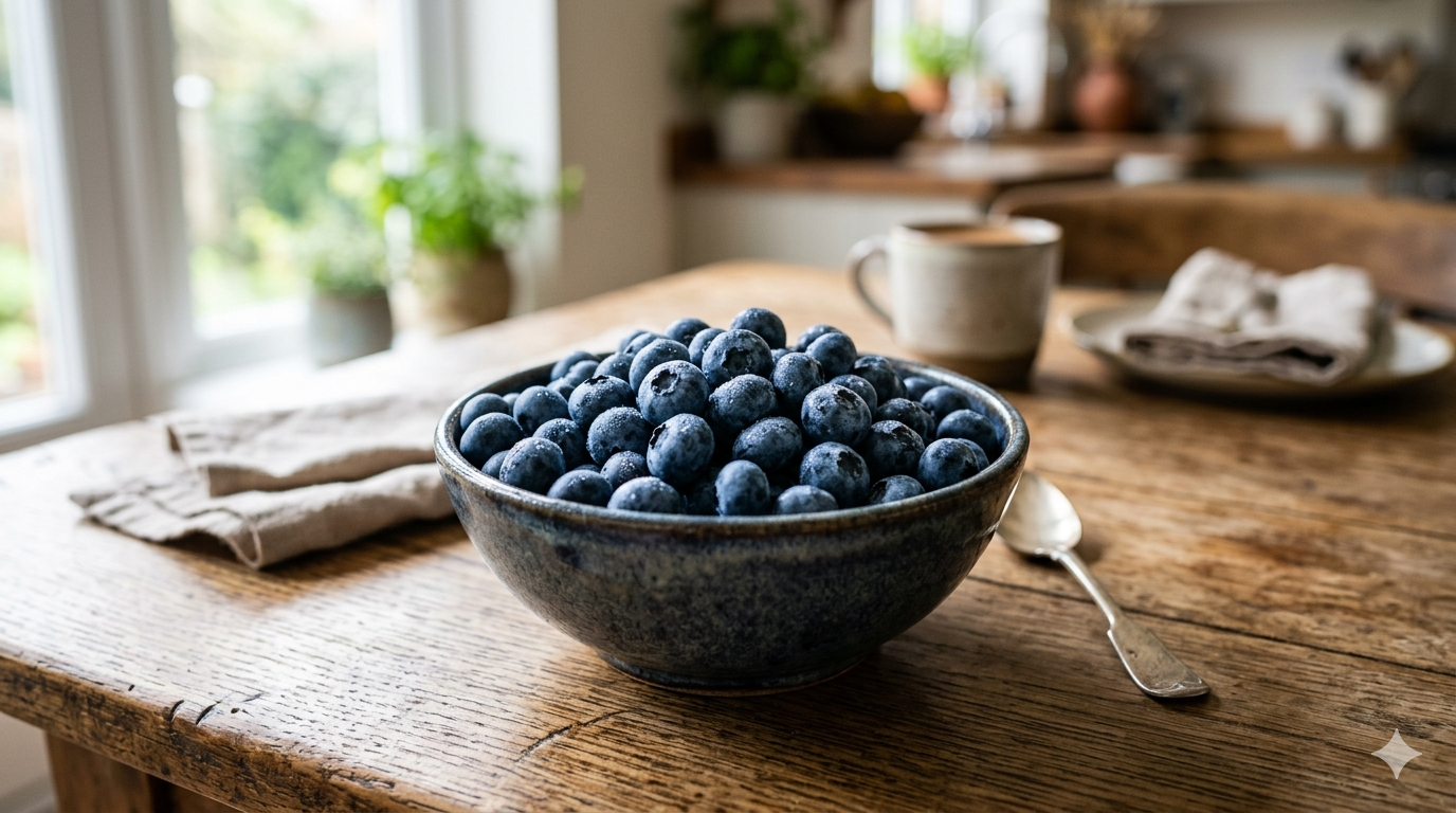 Blueberries have bioactive compounds, including anthocyanins, and flavonols