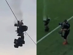 Disaster Averted As Spidercam Catches Fire, Crashes On Pitch During Football Match