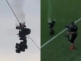 Disaster Averted As Spidercam Catches Fire, Crashes On Pitch During Football Match