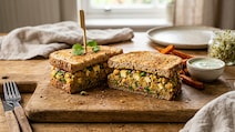 Fuel Your Day With This High-Protein Chickpea Paneer Sandwich